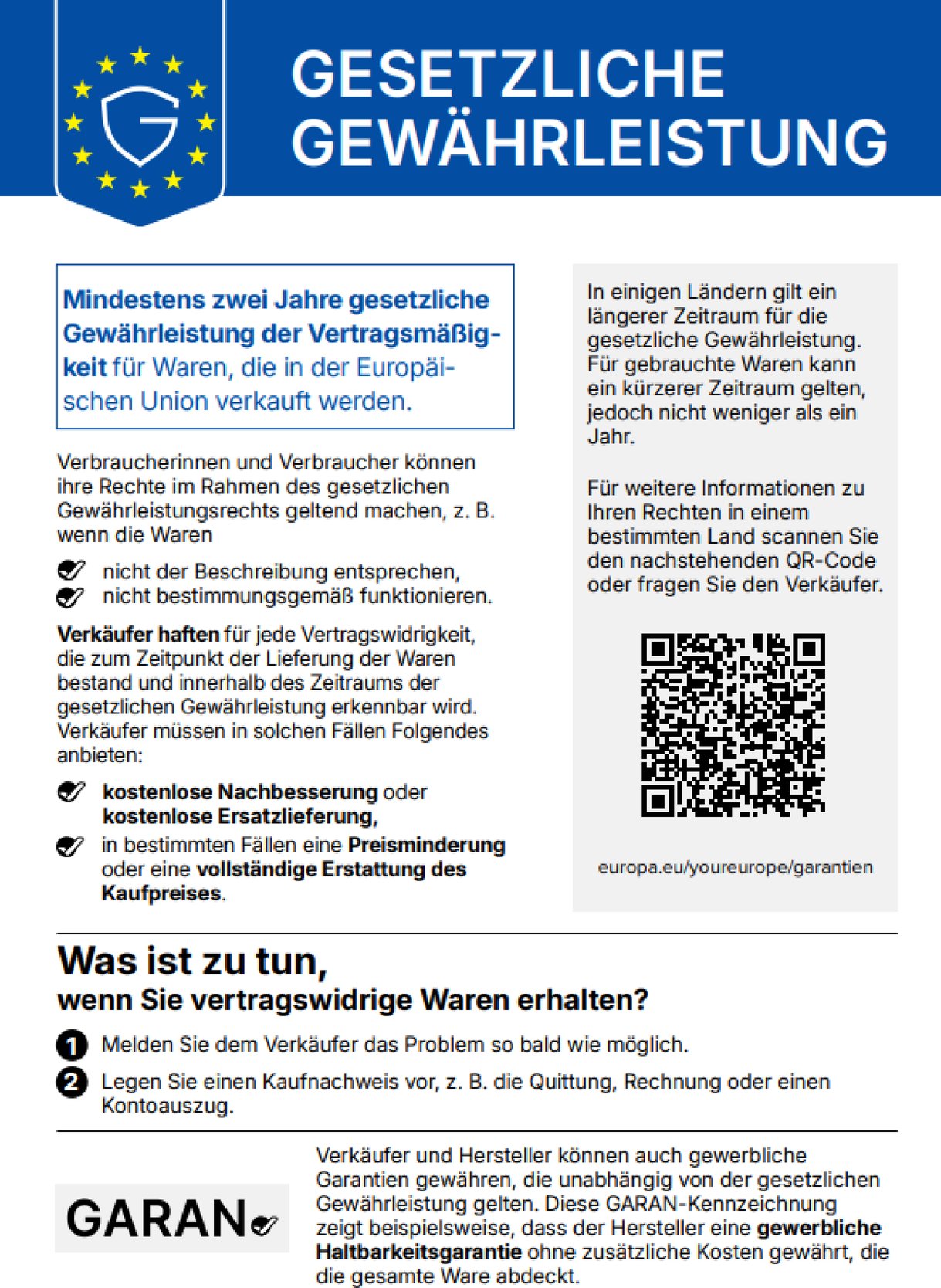 EU Gewaehrleistungslabel zum Download