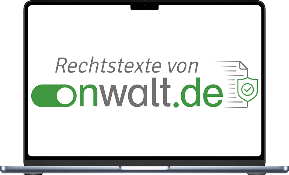 Notebook mit onwalt.de-Rechtstexte
